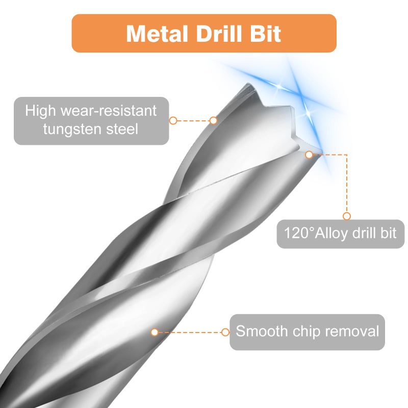 EEEKit 9PCS Rotary Spot Weld Cutter 3/8", HSS Spot Weld Removal Tool with 5/16" Twist Drill Bit for Metal, Double Sided Spot-Weld Drill Bits for Automobile, Masonry Drilling Bit for Removing Spot-Weld - Image 4